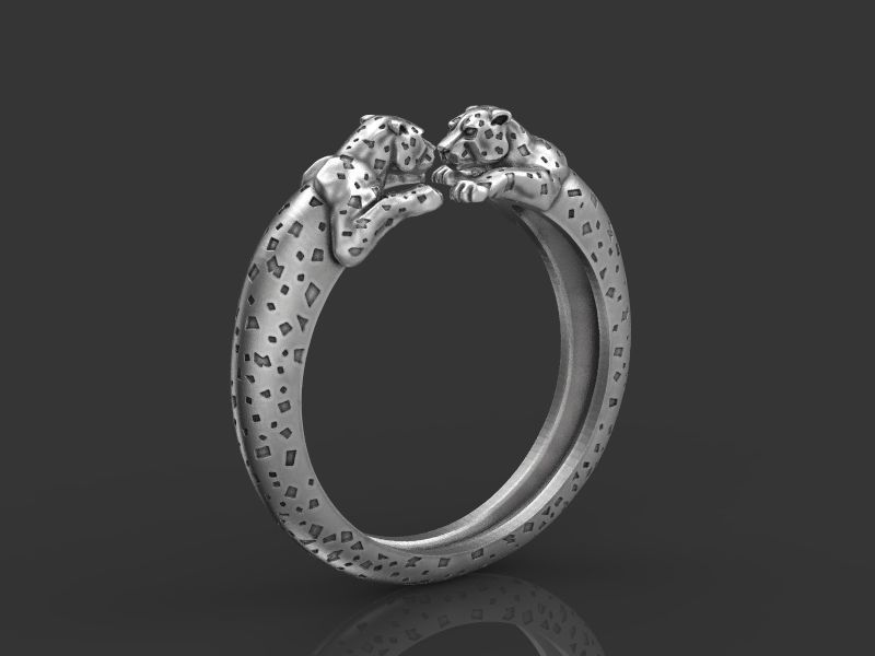 Ring Leopard 3d model for 3d printing 3D print model 3D print model_2