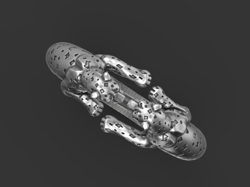 Ring Leopard 3d model for 3d printing 3D print model 3D print model_9