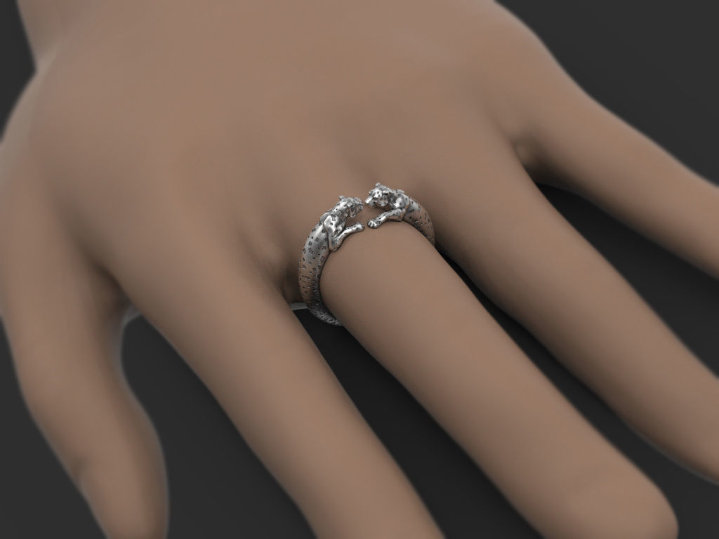 Ring Leopard 3d model for 3d printing 3D print model 3D print model_1
