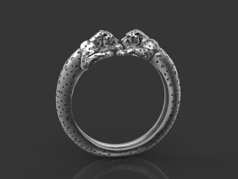 Ring Leopard 3d model for 3d printing 3D print model 3D print model_7