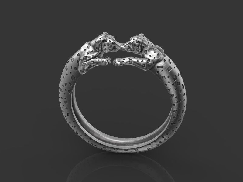 Ring Leopard 3d model for 3d printing 3D print model 3D print model_8