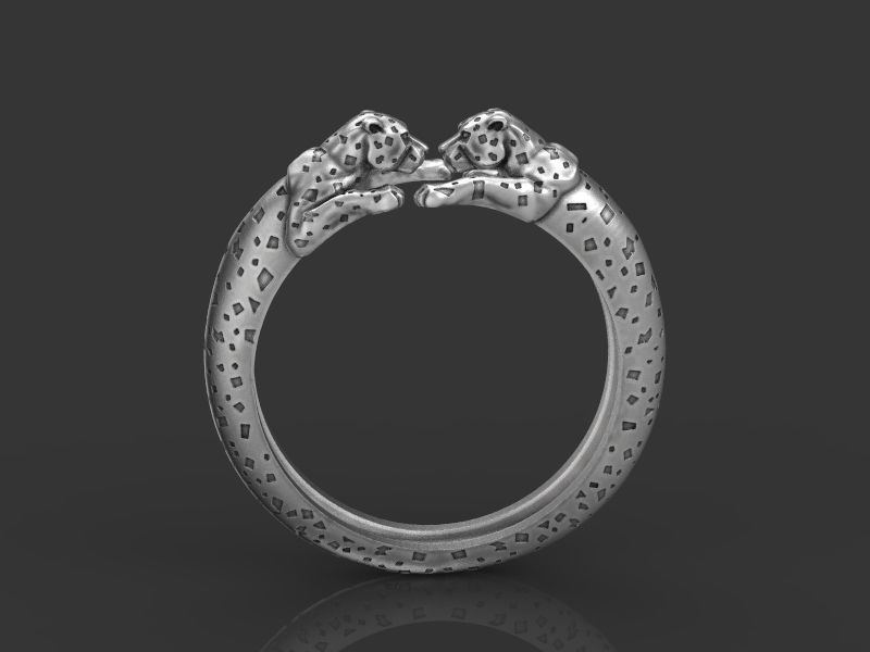 Ring Leopard 3d model for 3d printing 3D print model 3D print model_3
