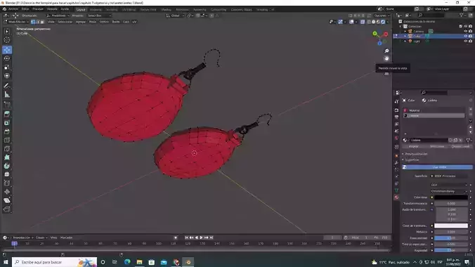 aretes two earrings in program