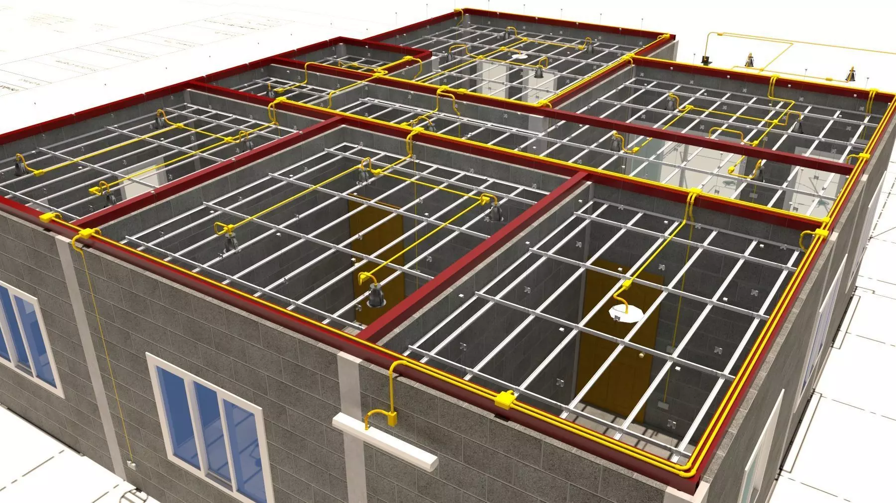 VBO PIPING PRO Collection ceiling and PVC EE 3D model_0