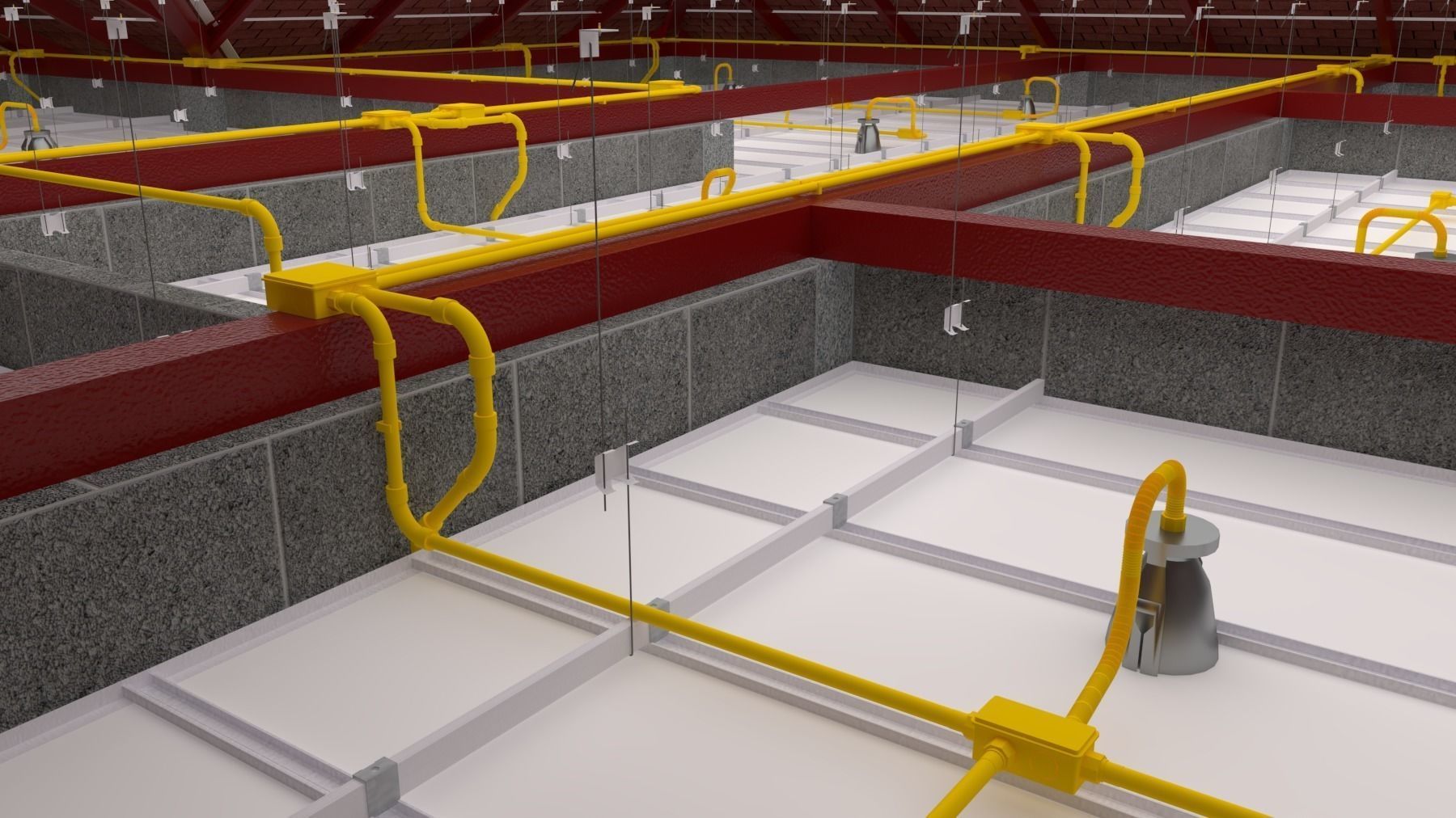 VBO PIPING PRO Collection ceiling and PVC EE 3D model_1