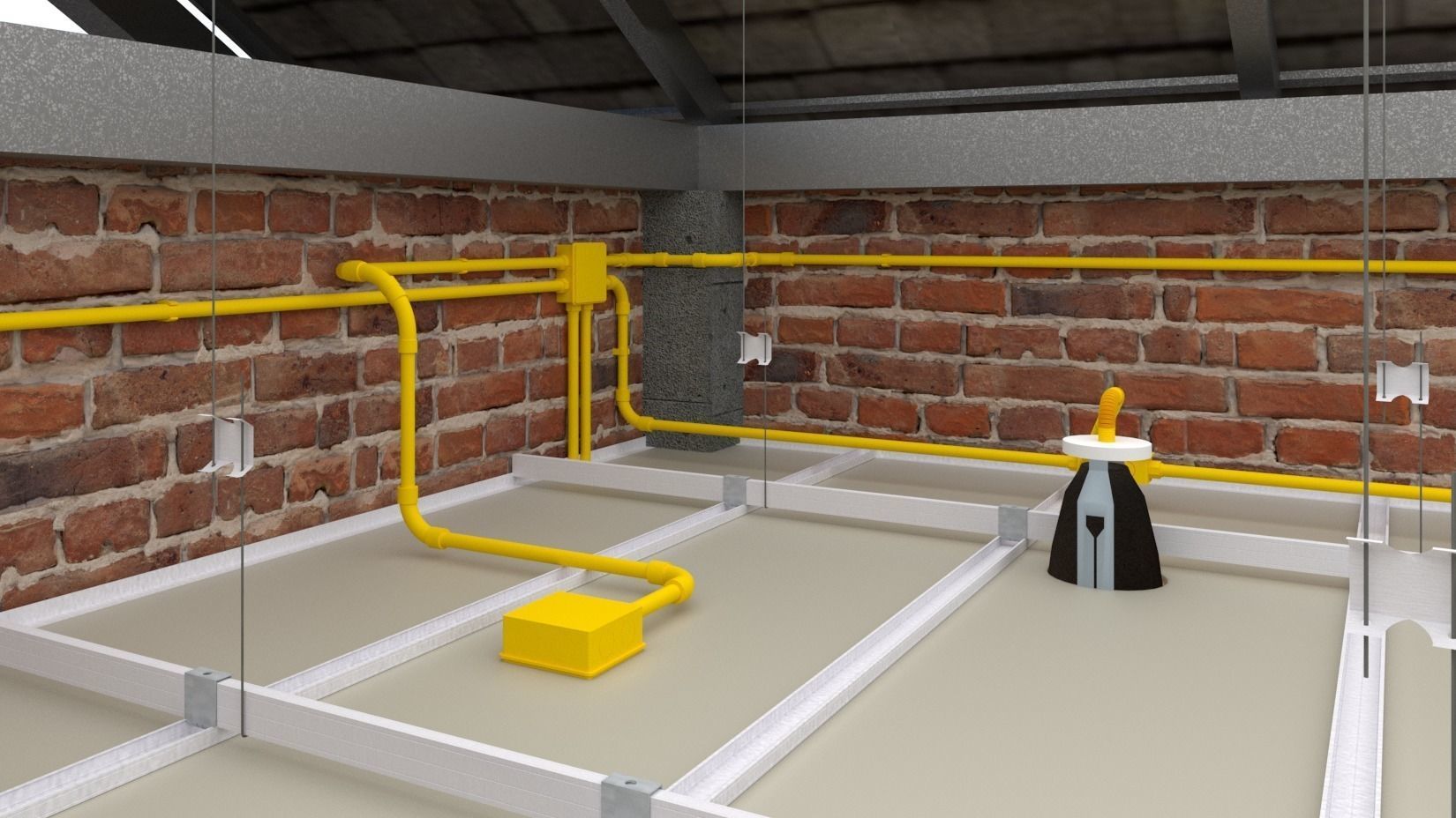 VBO PIPING PRO Collection ceiling and PVC EE 3D model_5