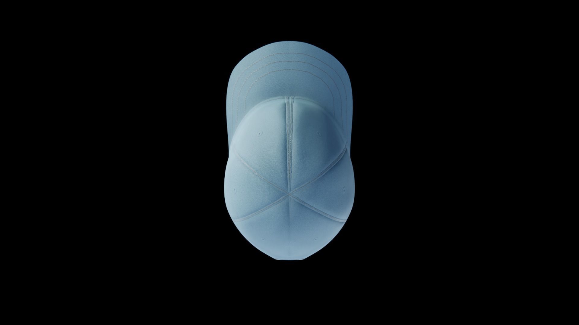 Baseball Cap Low-poly 3D model_4