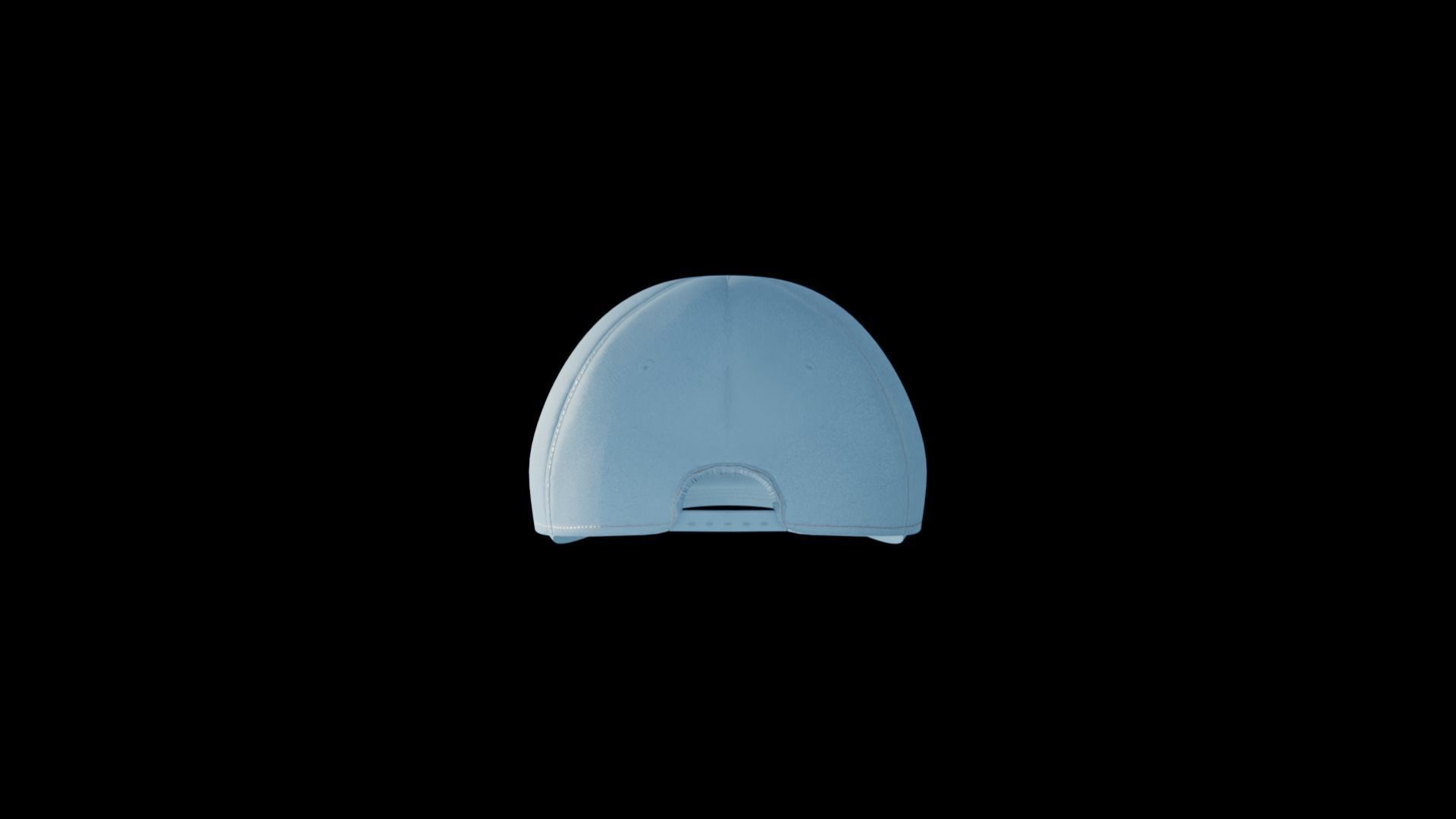 Baseball Cap Low-poly 3D model_3