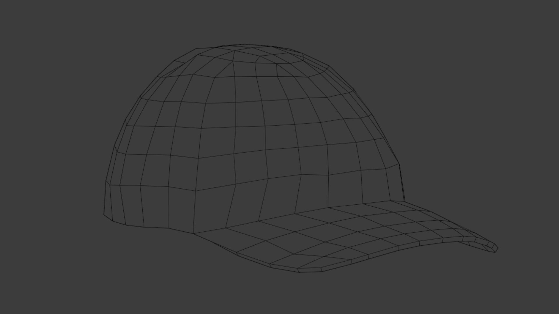 Baseball Cap Low-poly 3D model_5