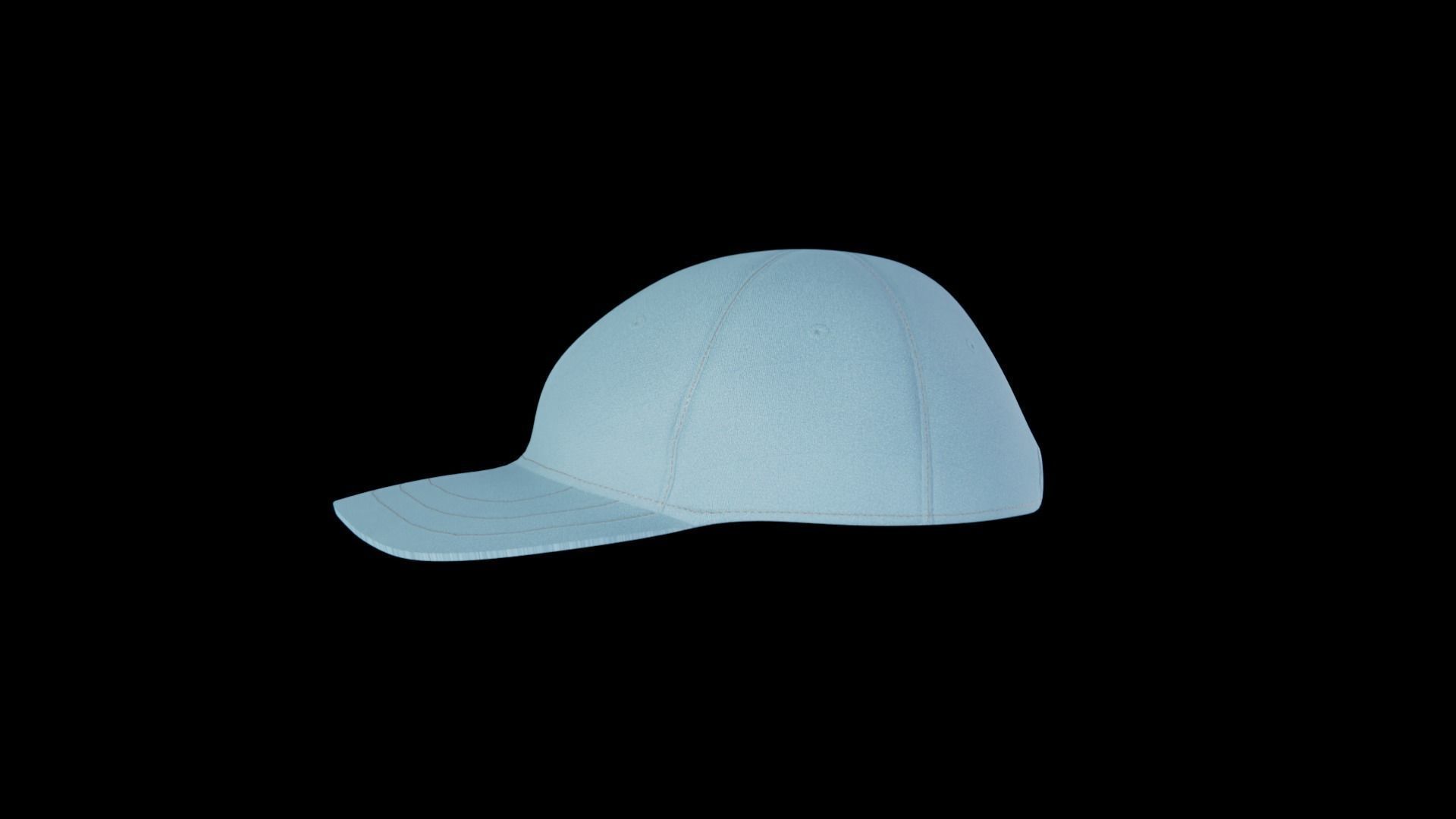 Baseball Cap Low-poly 3D model_2