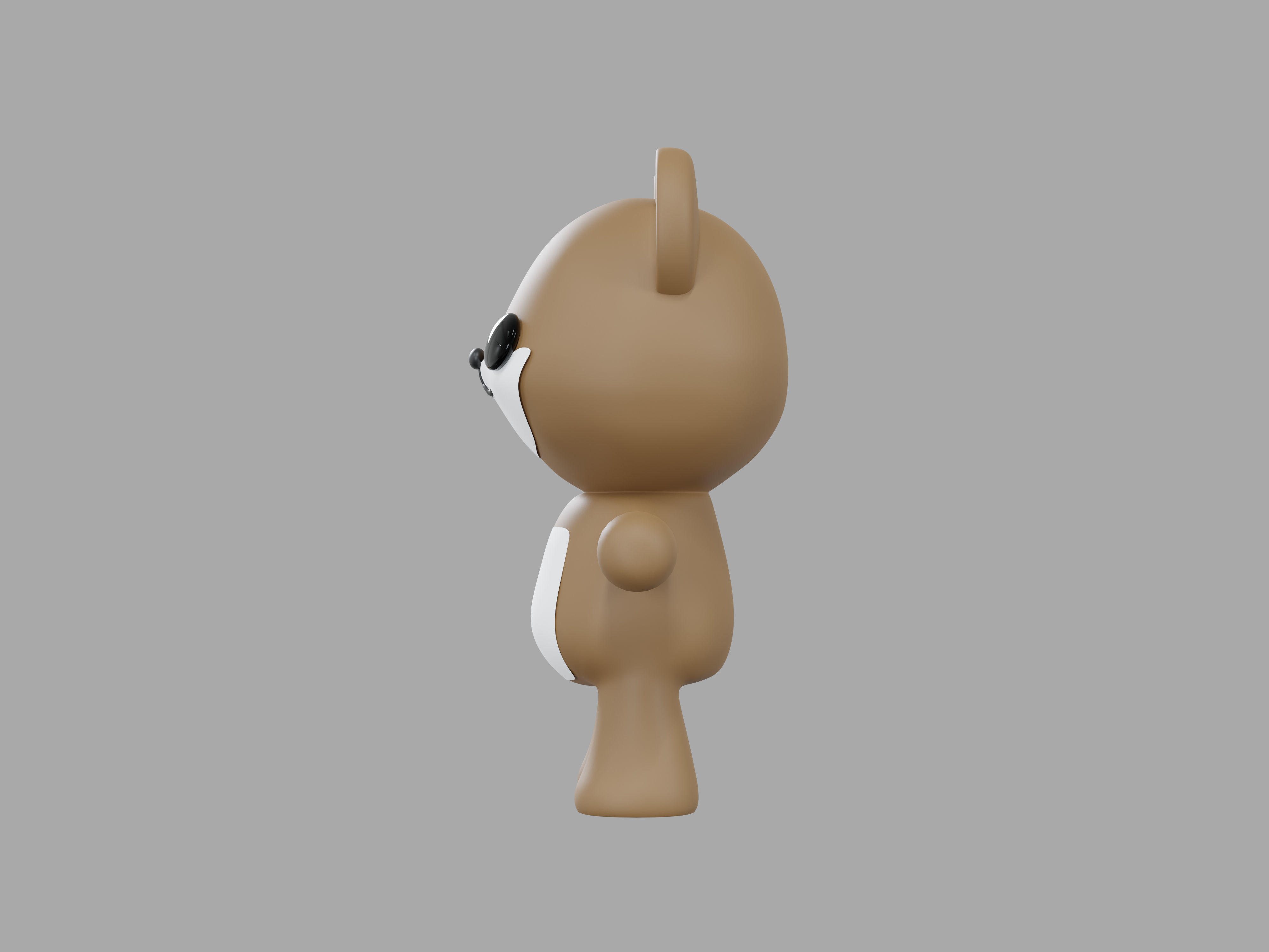 Character Bear kawaii cute 3D model_5