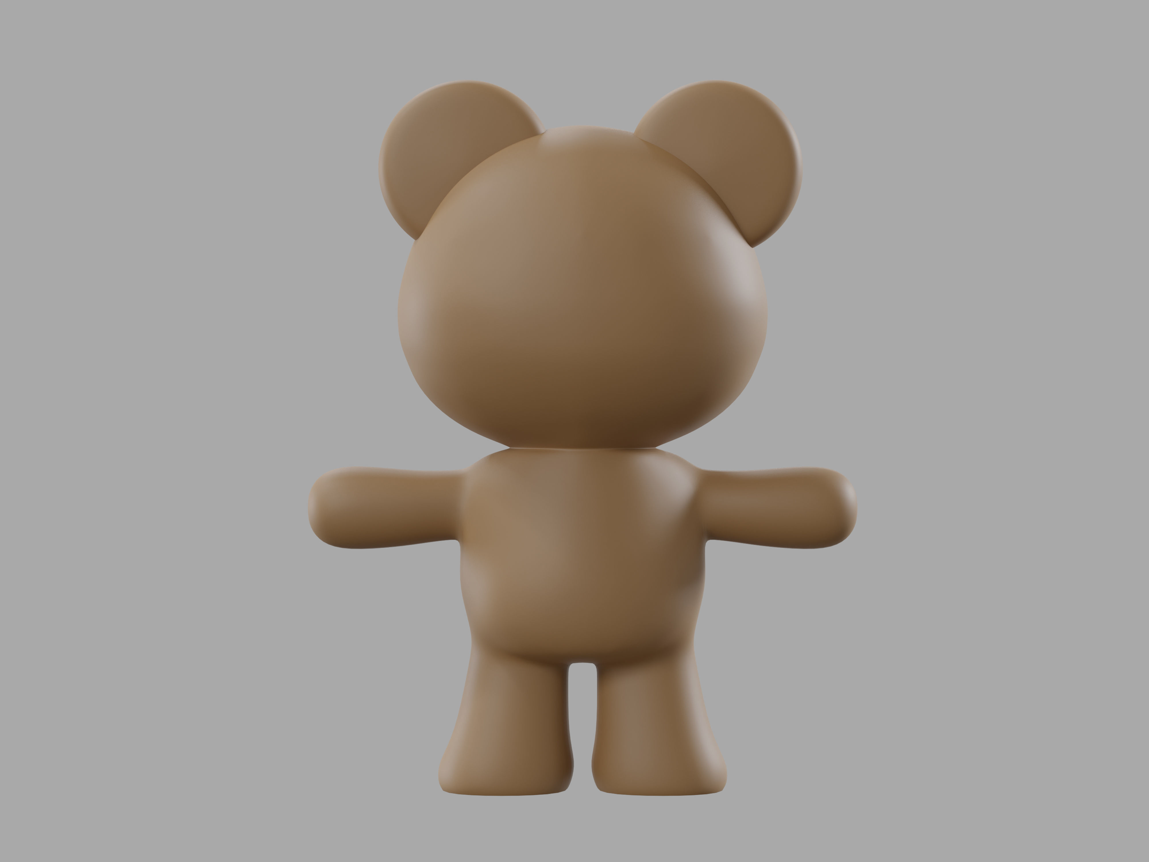 Character Bear kawaii cute 3D model_6