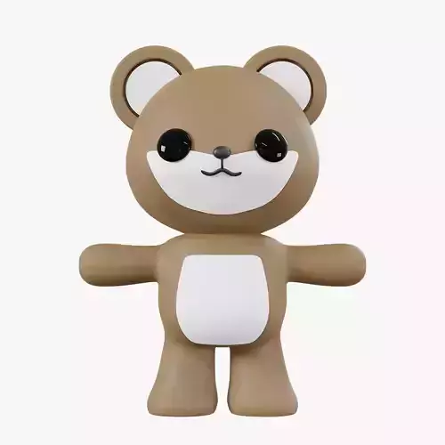 Character Bear kawaii cute 3D model