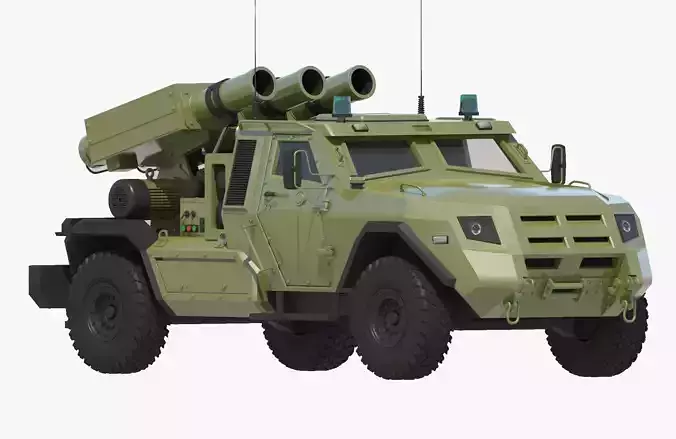 Rocket laucher vehicle 3D model