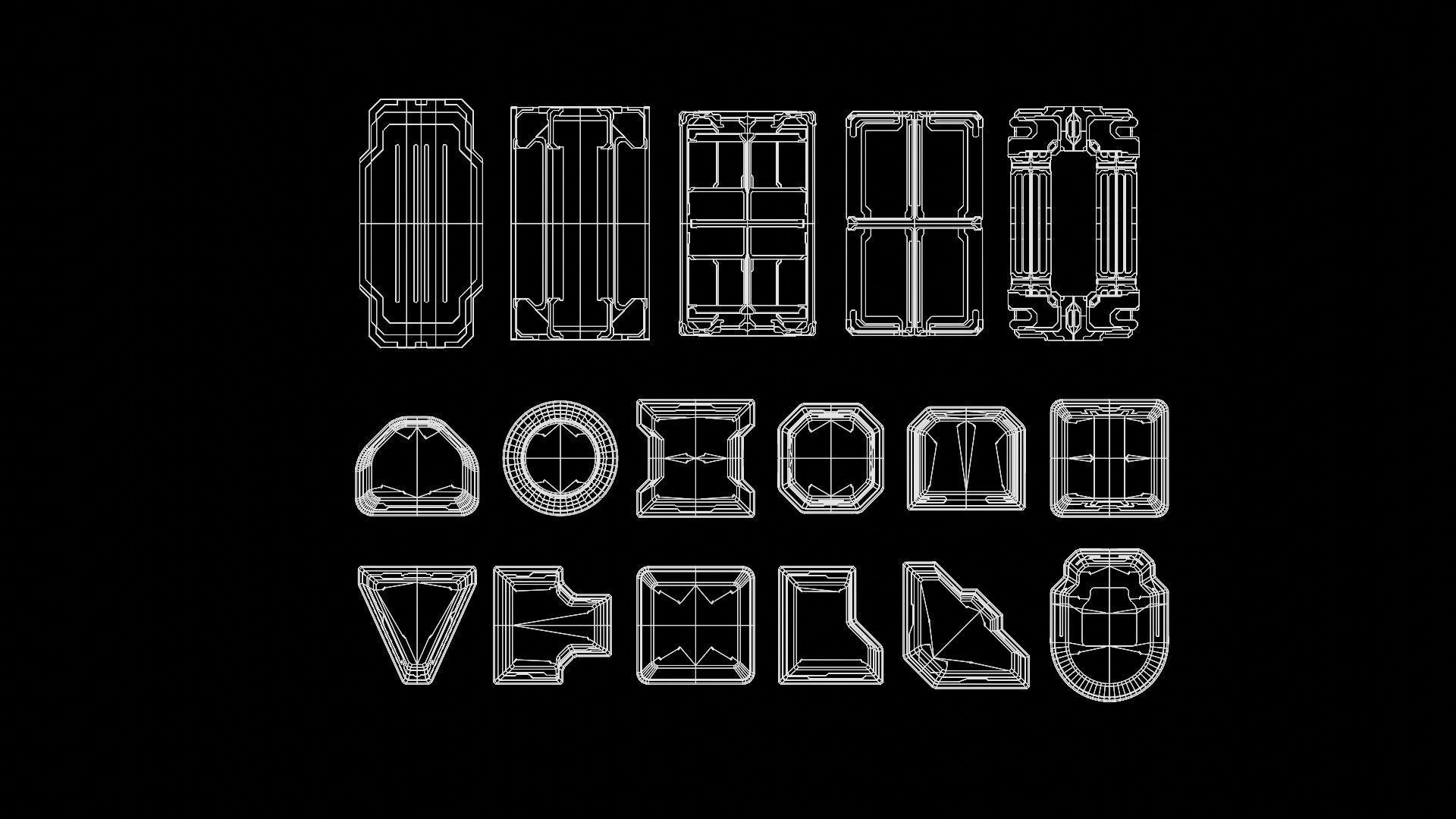 Sci-Fi Greebles Collection 2 3D model_10