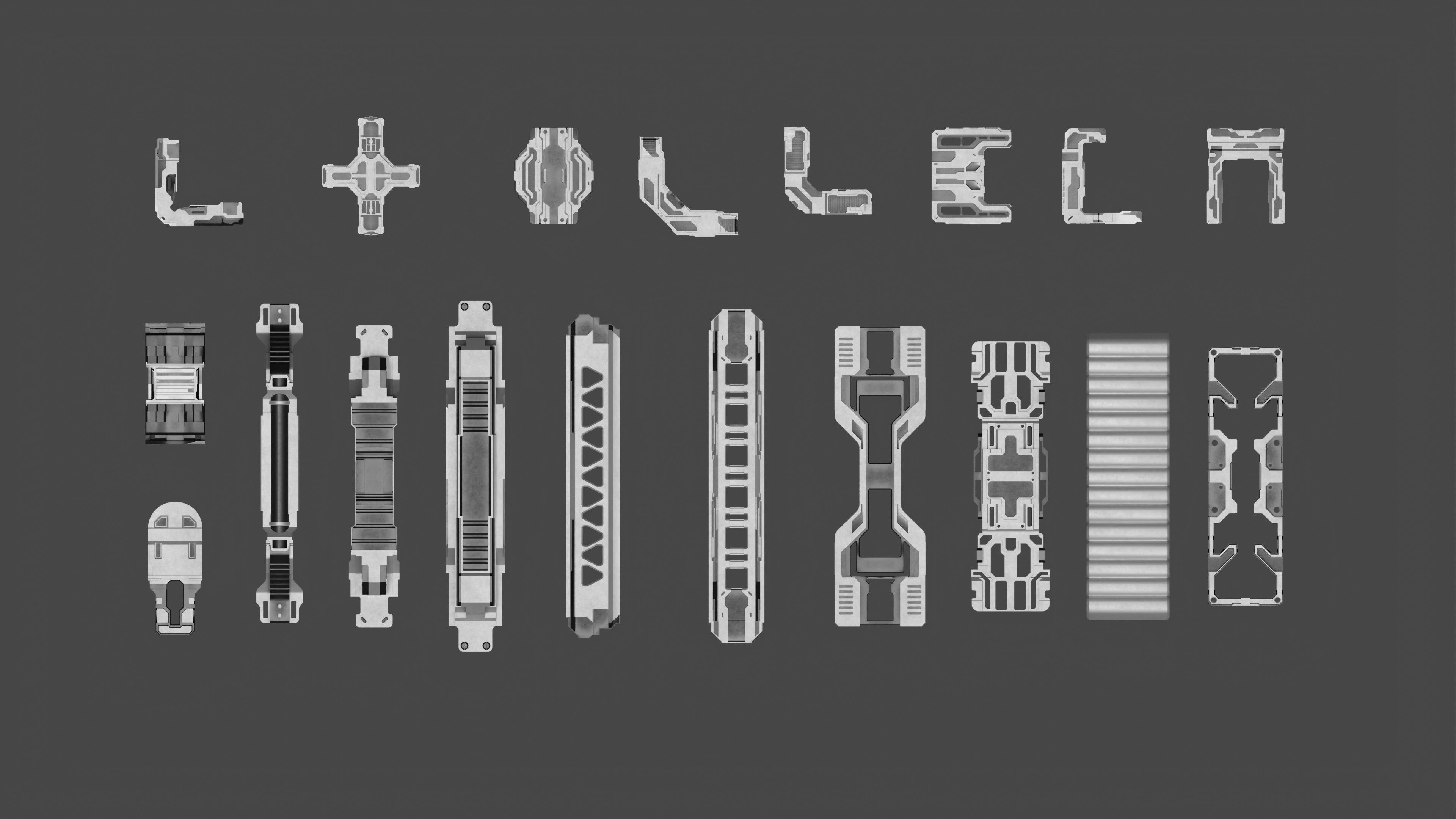 Sci-Fi Greebles Collection 2 3D model_12