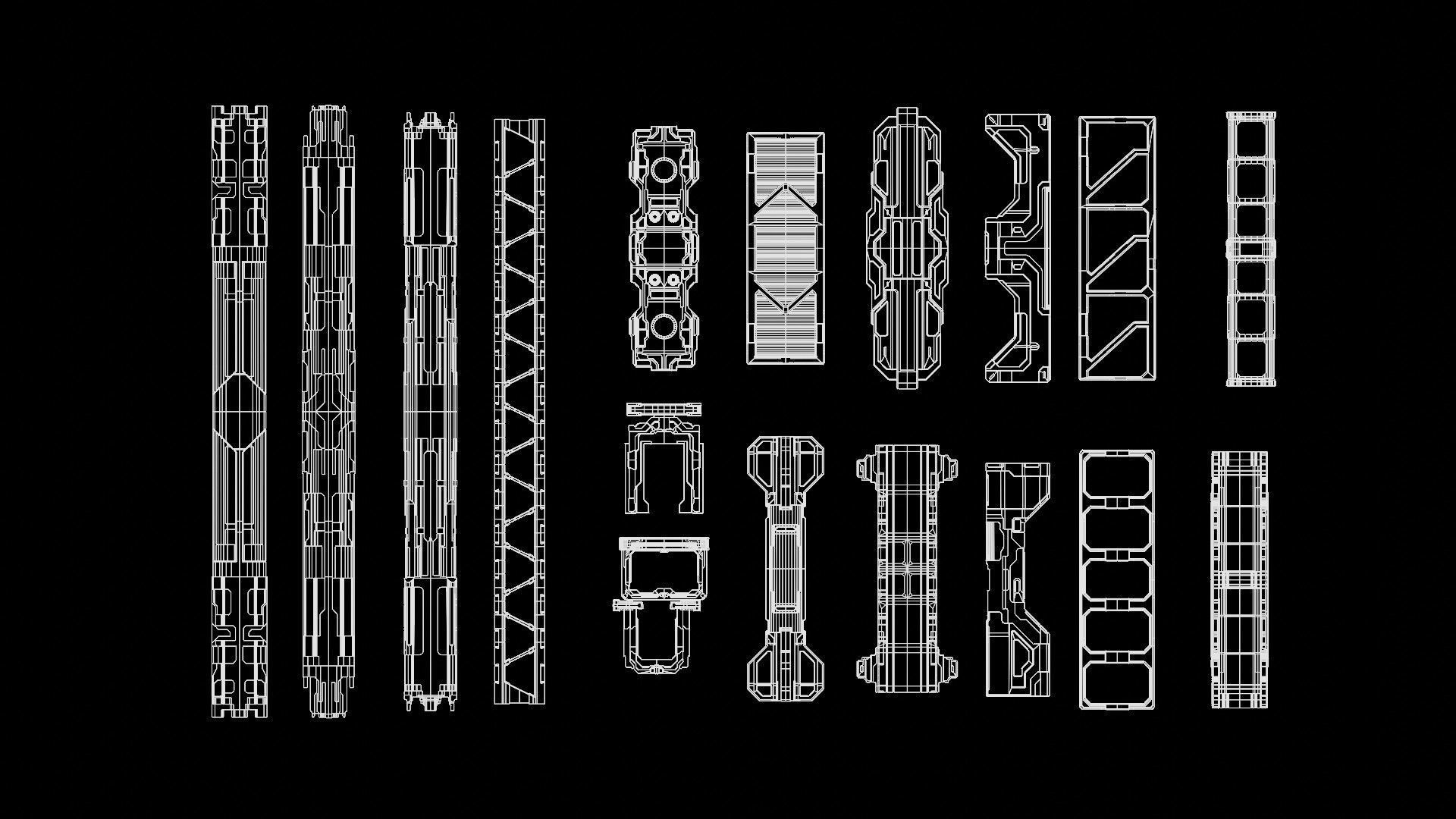 Sci-Fi Greebles Collection 2 3D model_8