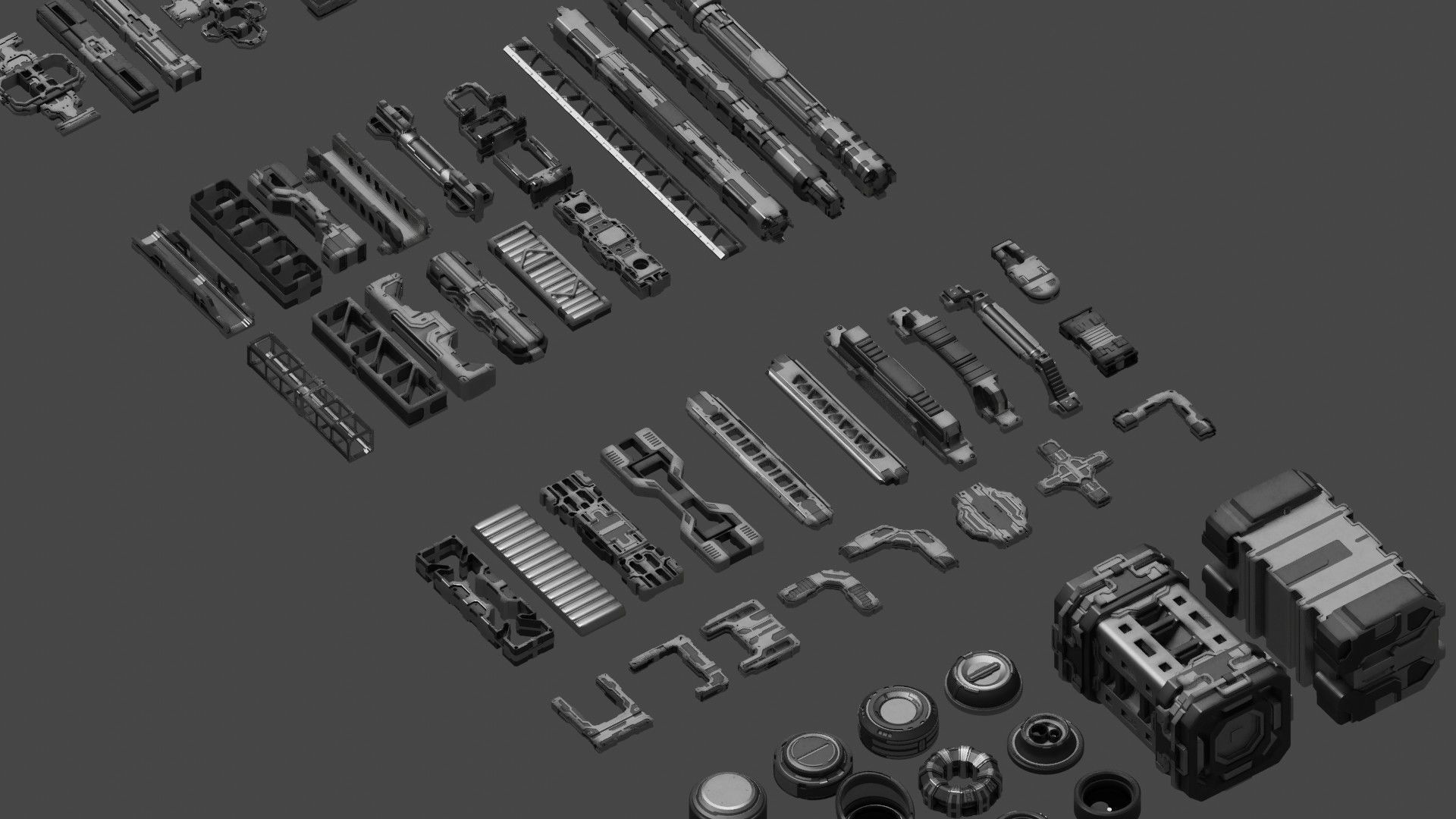 Sci-Fi Greebles Collection 2 3D model_2