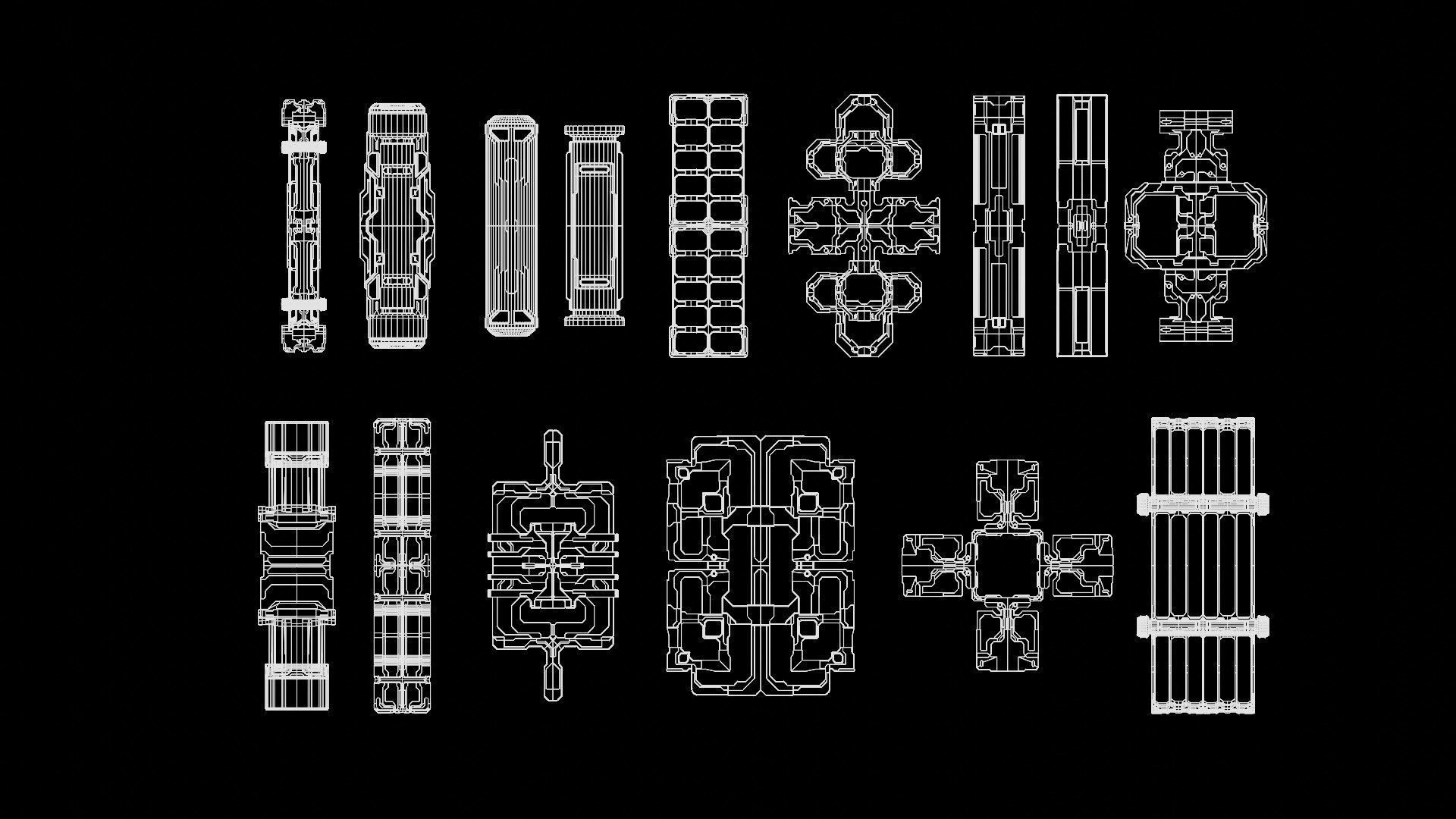 Sci-Fi Greebles Collection 2 3D model_9