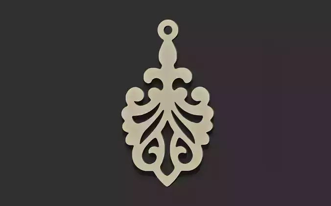 KEYCHAIN ornate metal pendant Free 3D print model