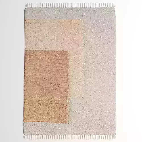 carpet rug orange Low-poly 3D model