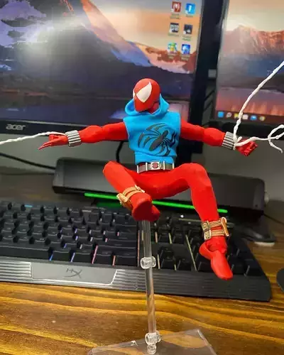 Scarlet Spider Spider-Man Head Sculpt Marvel Legends Scale 3D print model