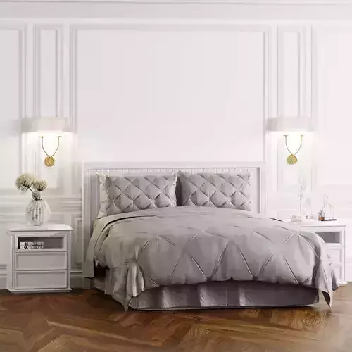 Interior double set bedroom 3D model