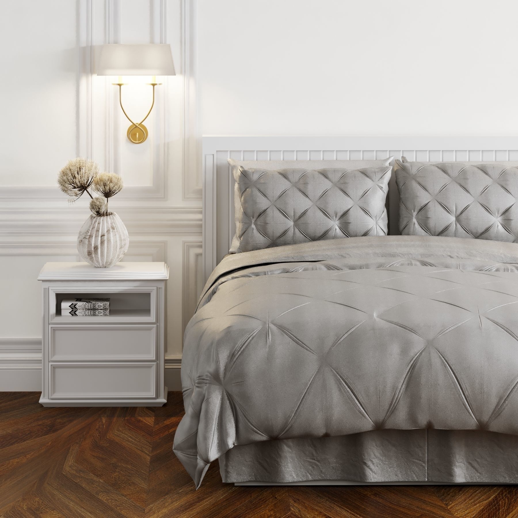 Interior double set bedroom 3D model_3