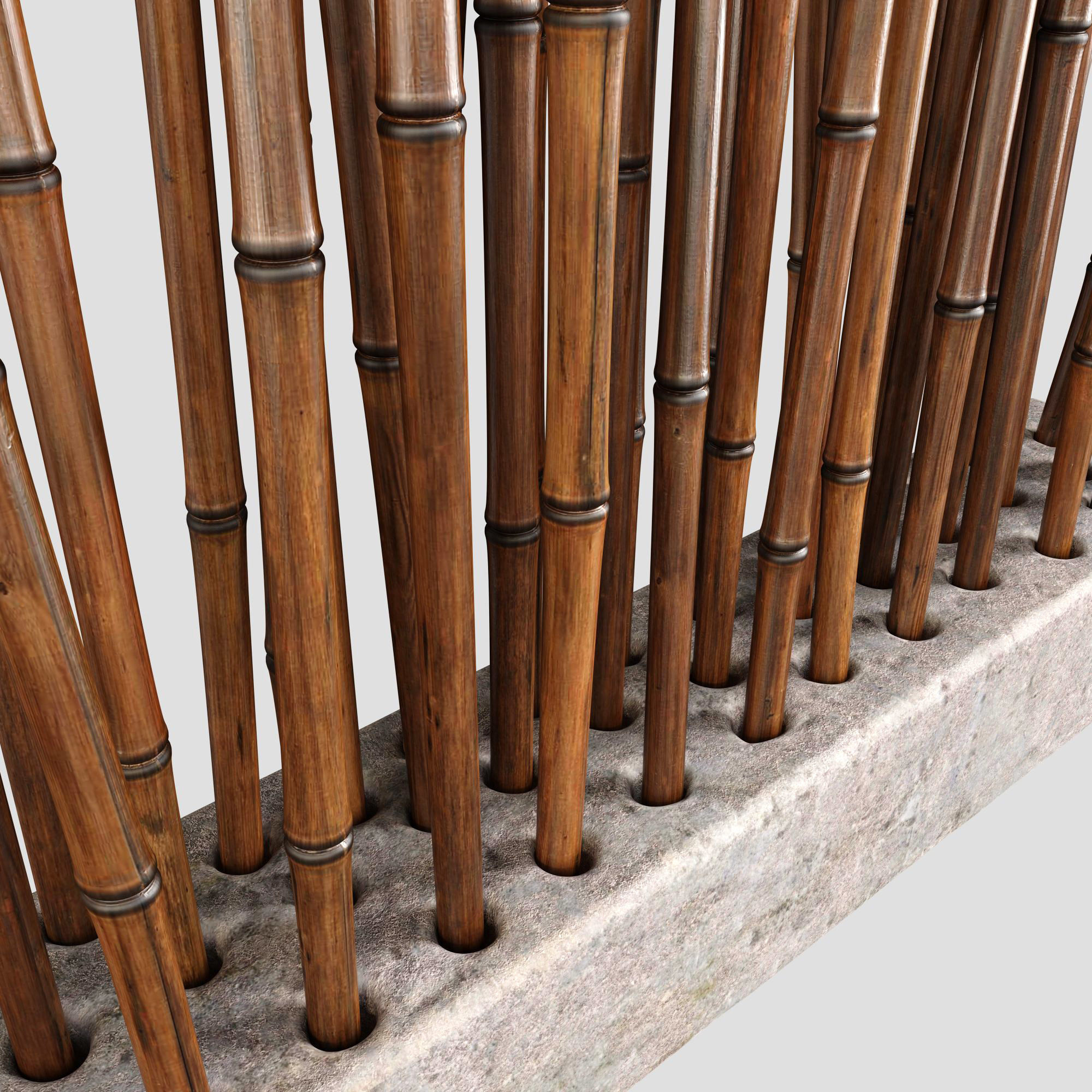 Bamboo low decor n7 3D model_1