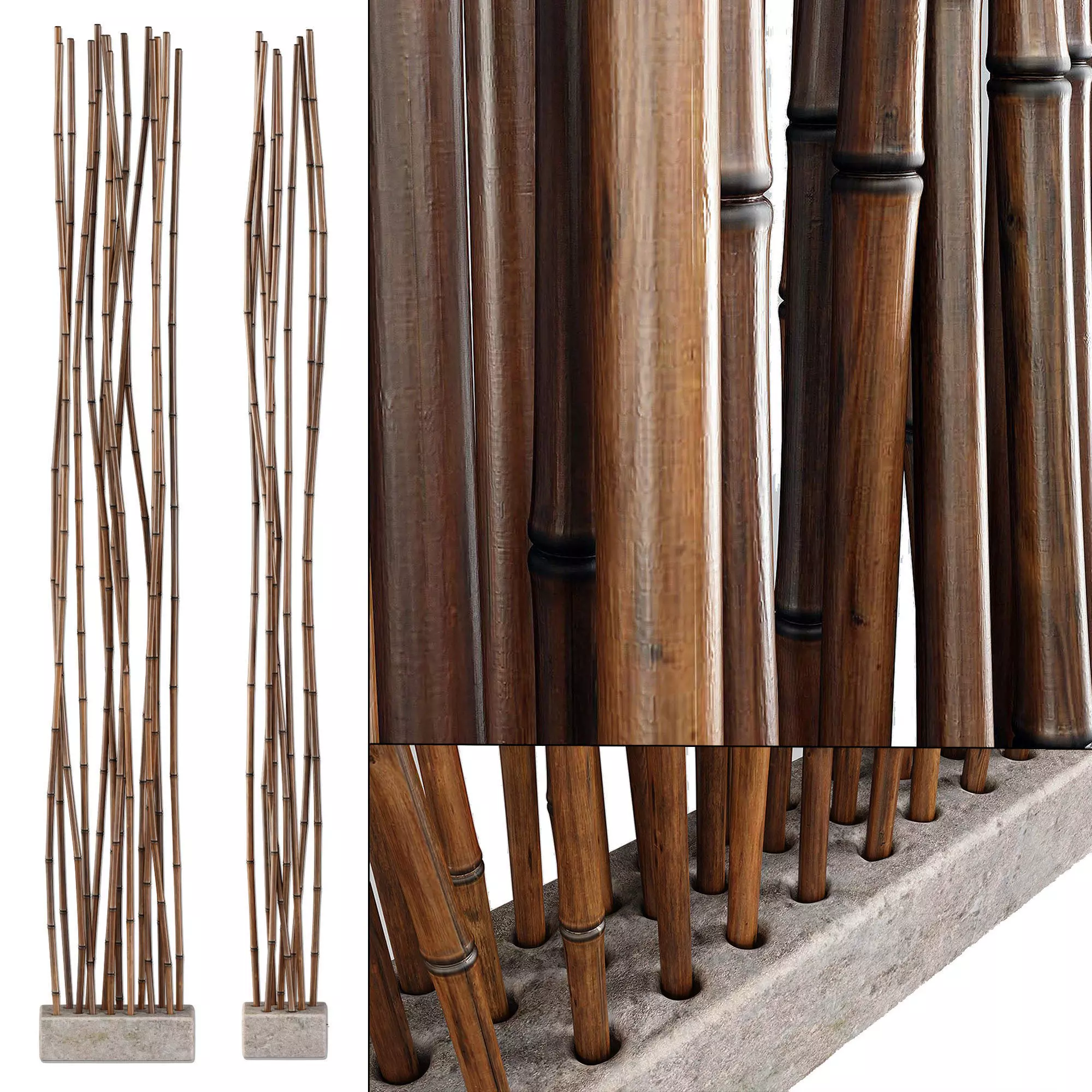 Bamboo low decor n7 3D model_0