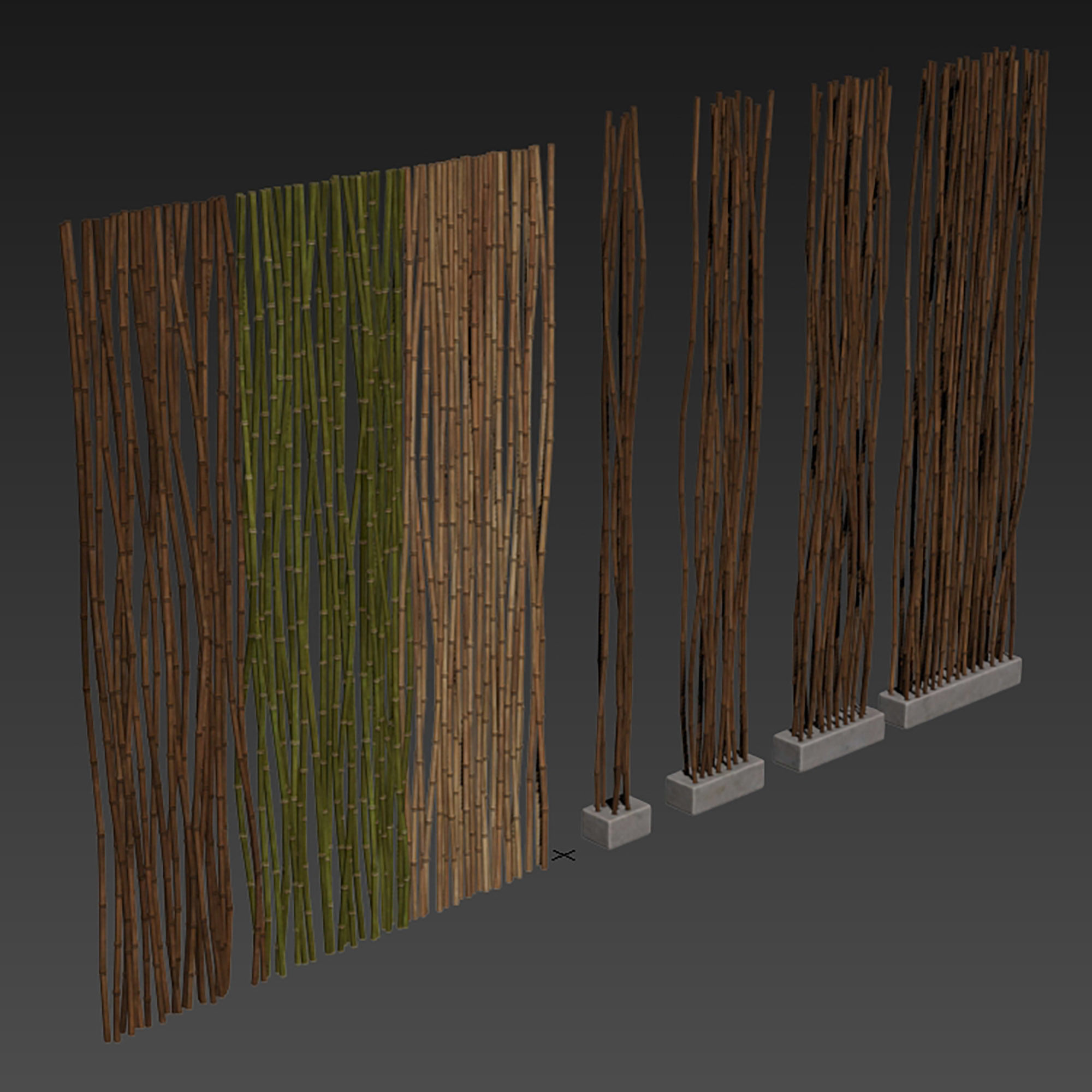 Bamboo low decor n7 3D model_8