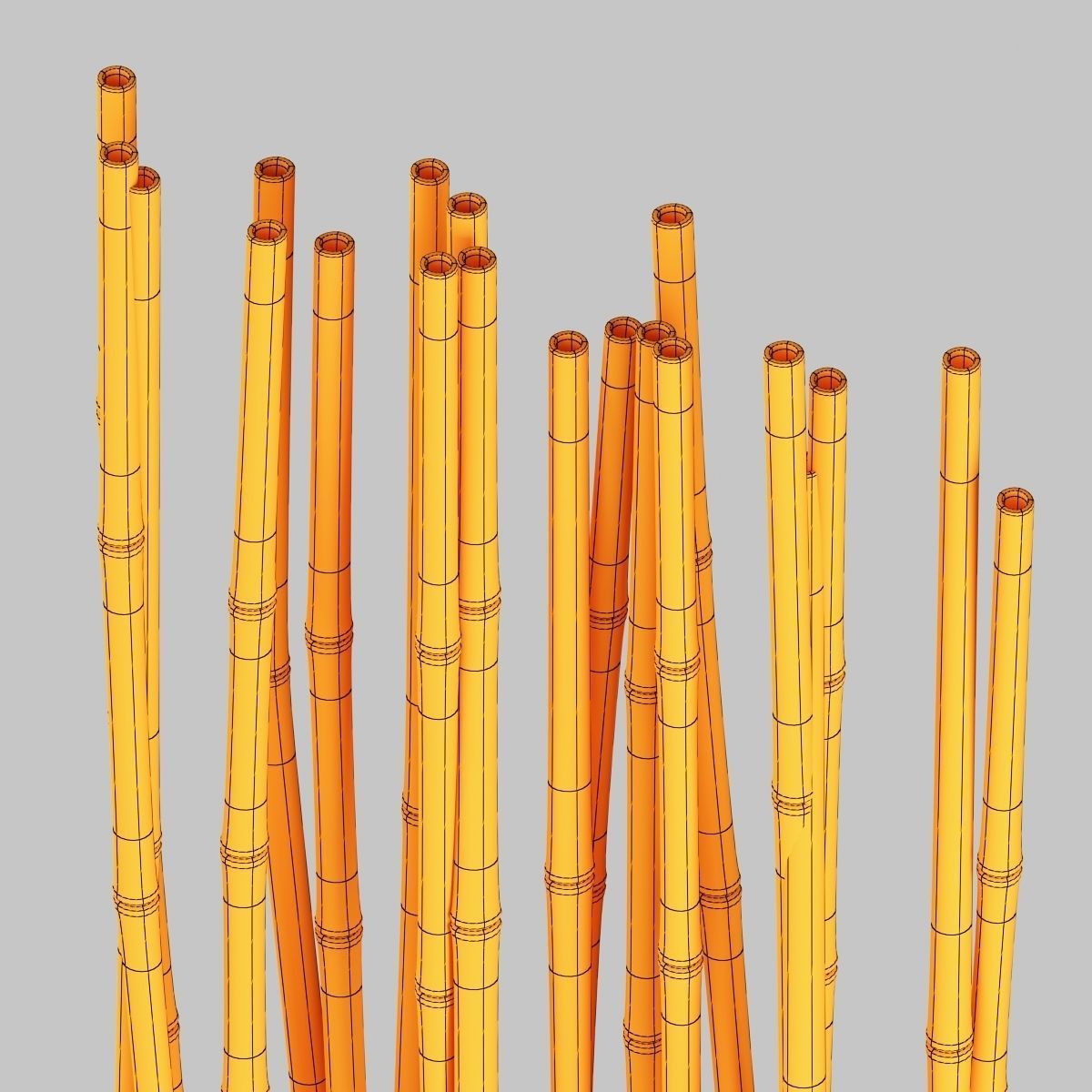 Bamboo low decor n7 3D model_9