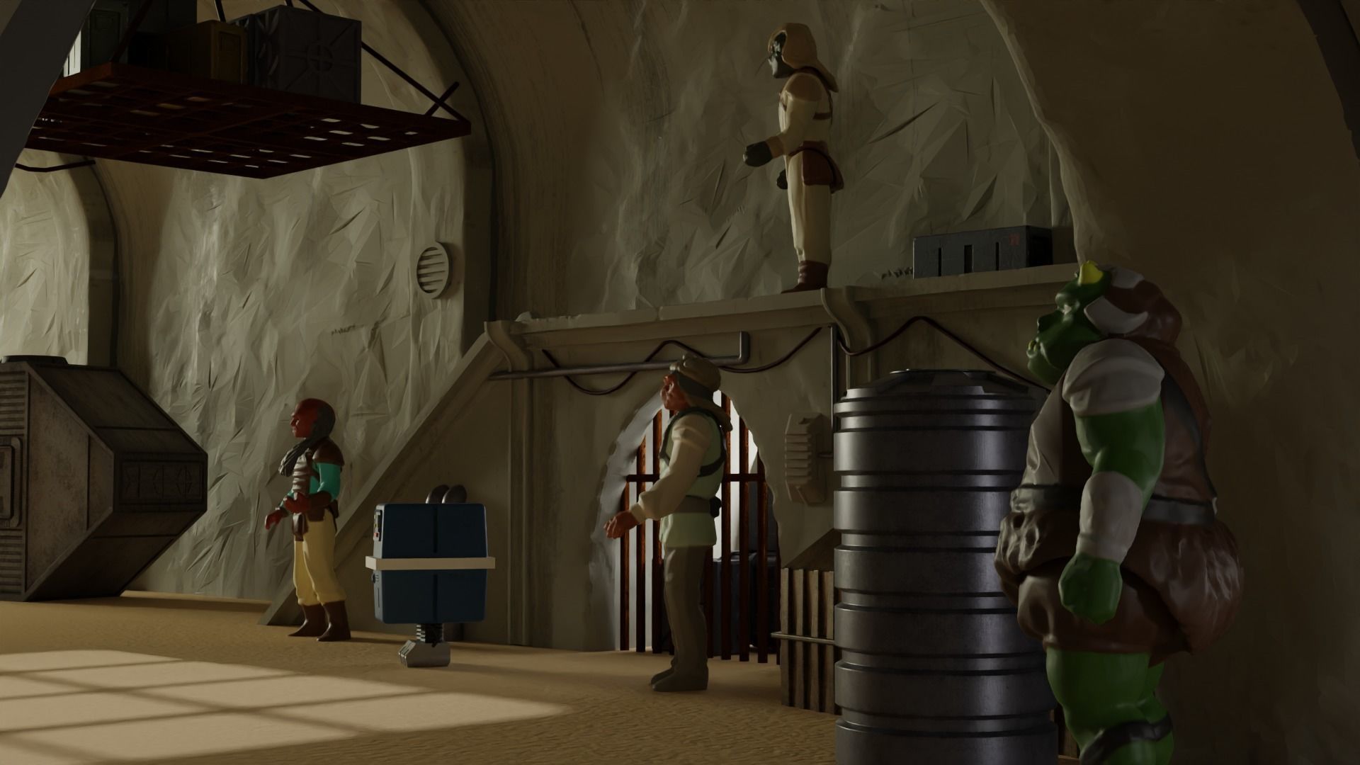 Jabbas Throne Room - Set 10a - Main Hangar Attributes 1-12 scale 3D Model Collection_14