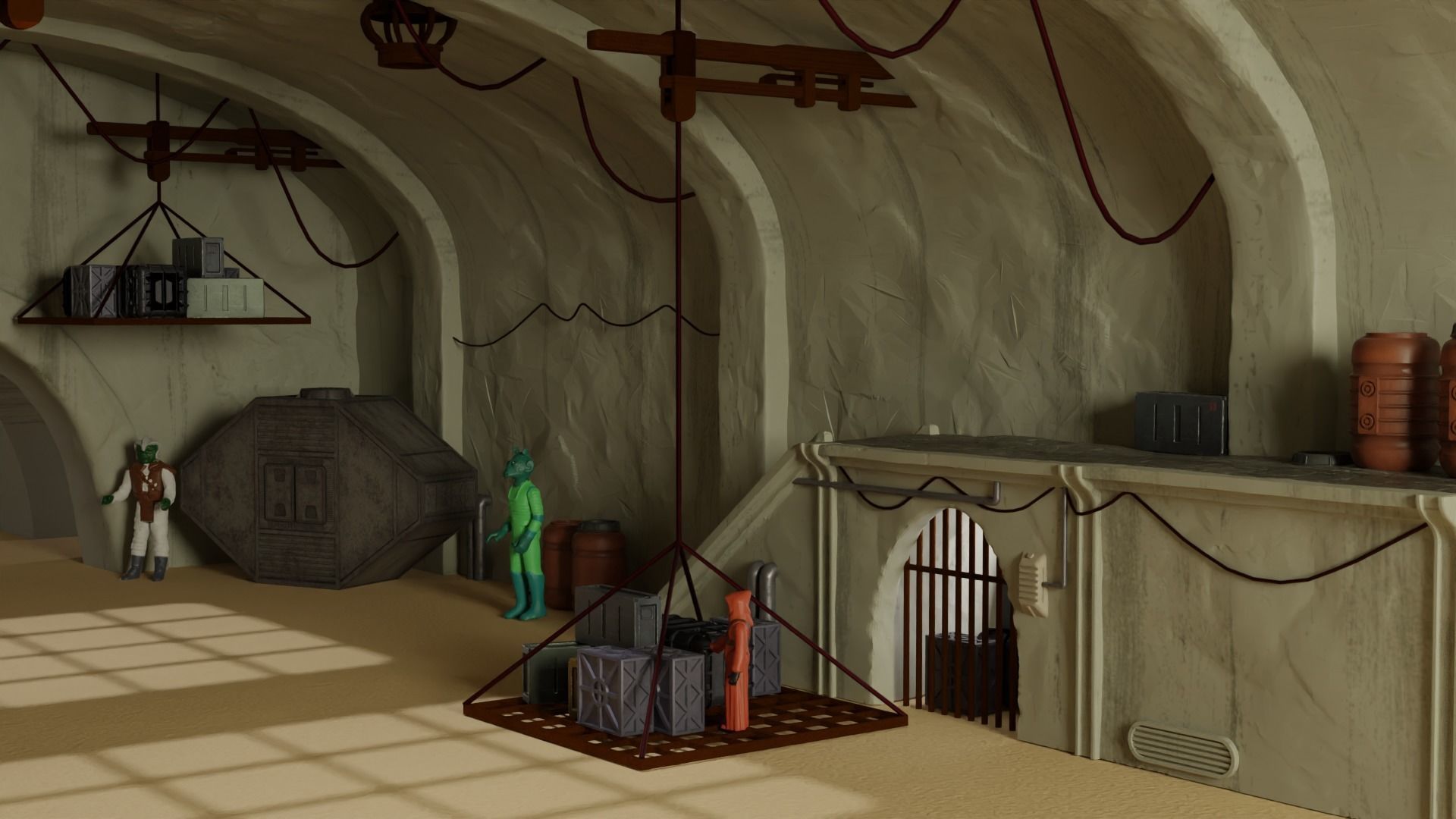 Jabbas Throne Room - Set 10a - Main Hangar Attributes 1-12 scale 3D Model Collection_15