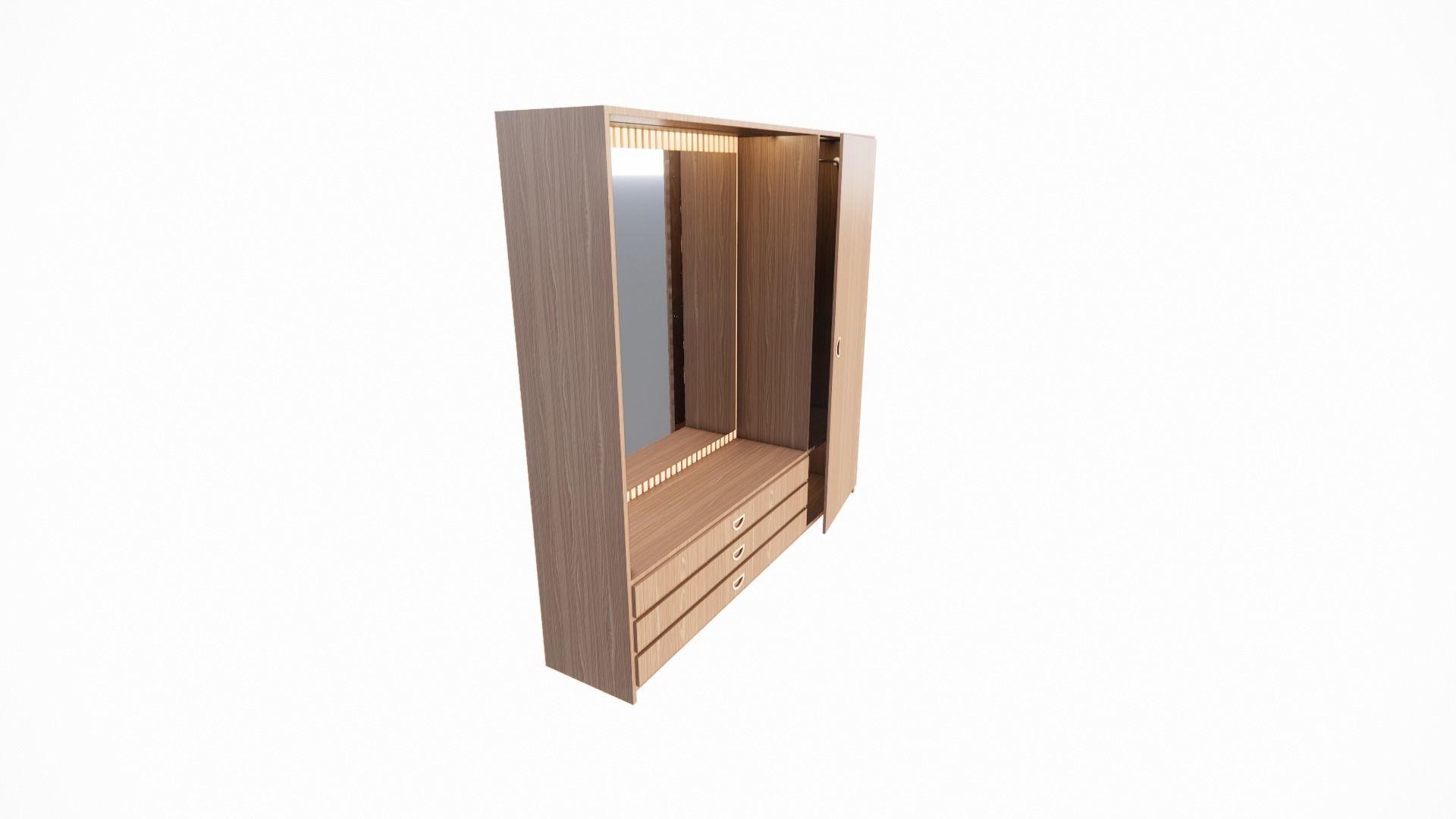 modern closet 3D model_2