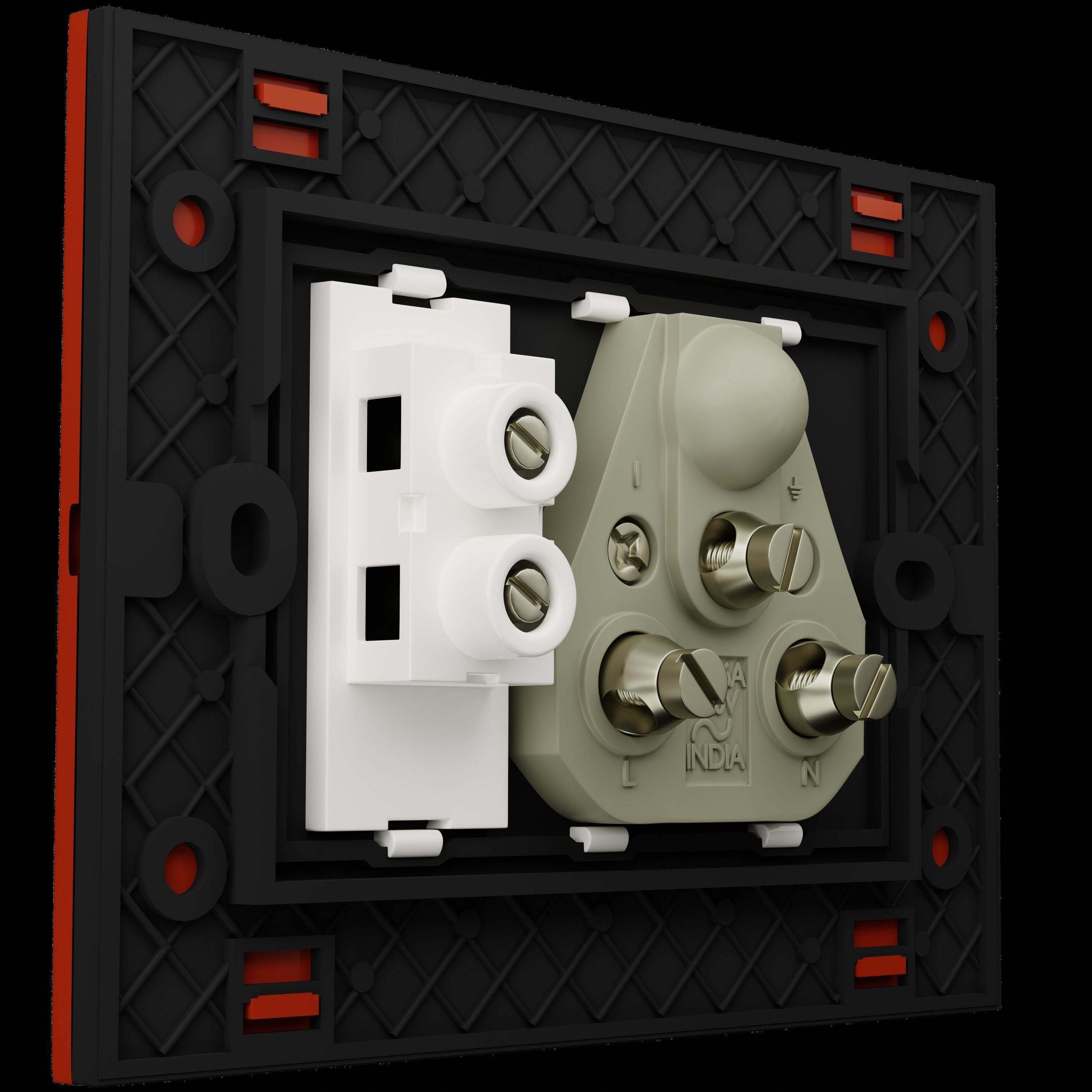 Elegant Crimson Red Switch Board 3D model CGTrader