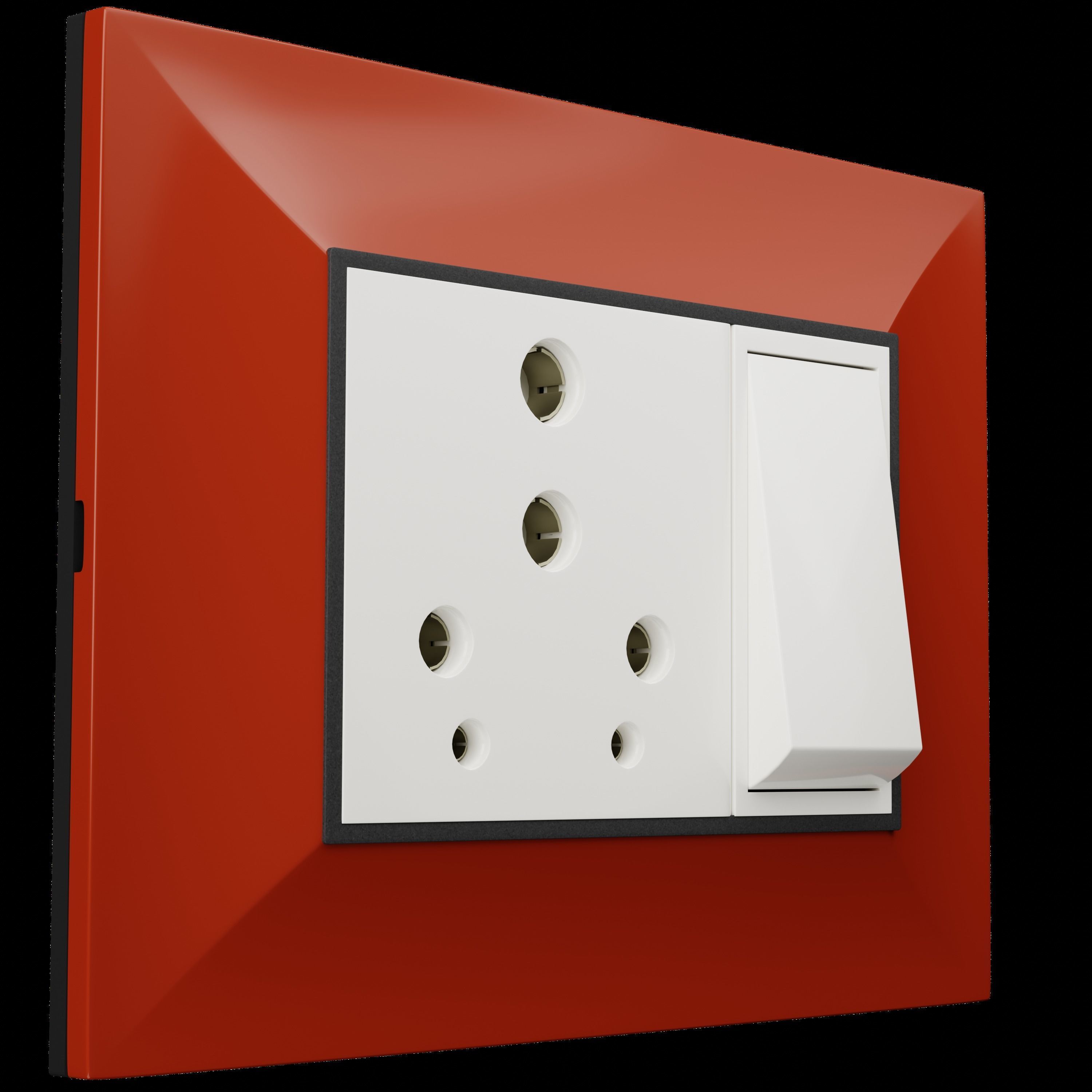 Elegant Crimson Red Switch Board 3D model CGTrader