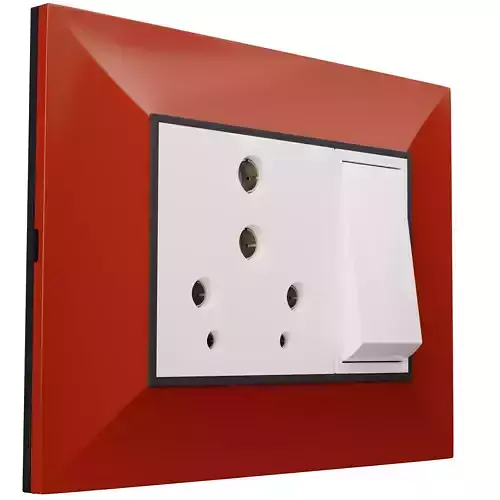 Elegant Crimson Red Switch Board 3D model