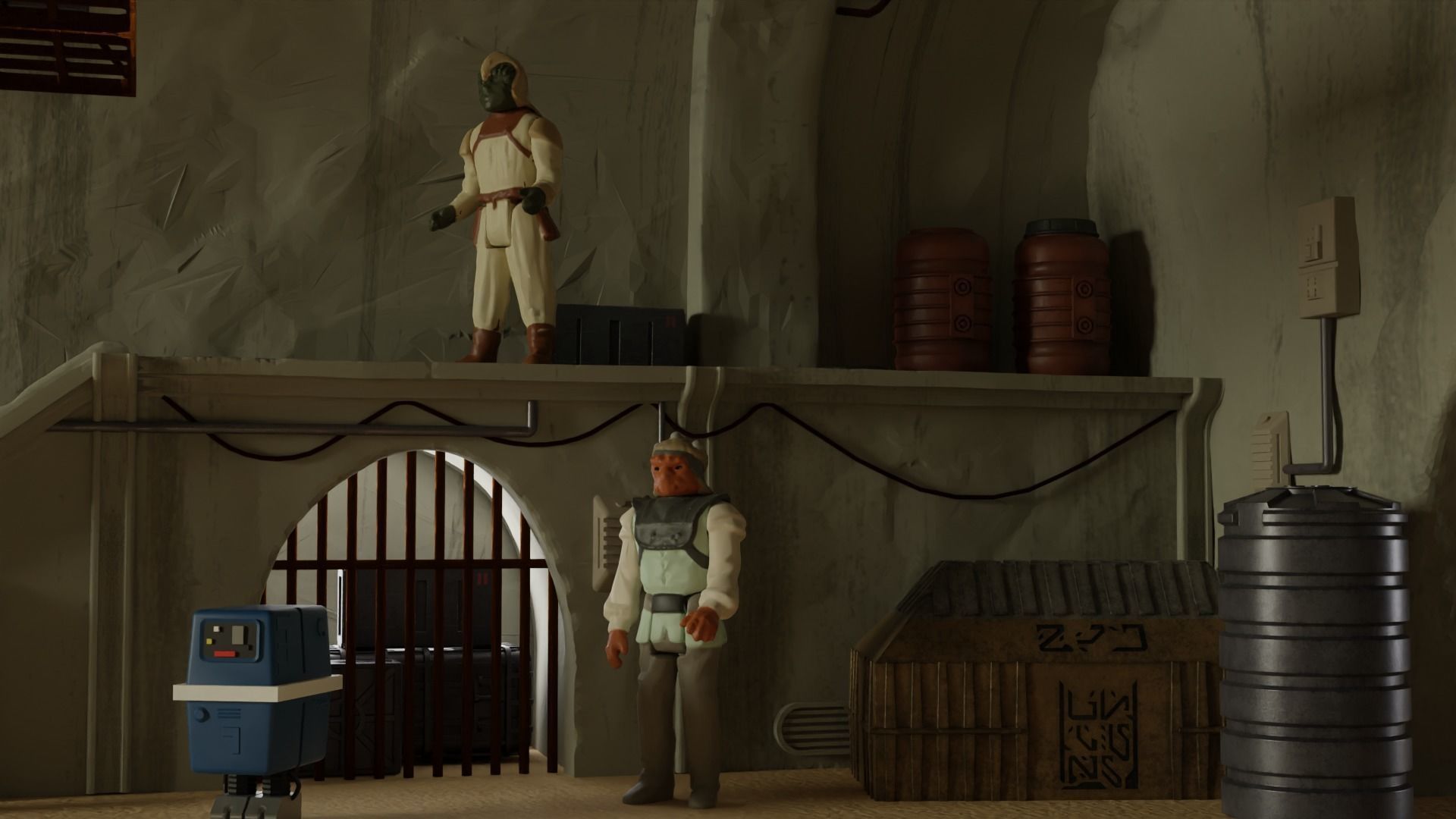 Jabbas Throne Room - Set 10a - Main Hangar Attributes 1-6 scale 3D Model Collection_11