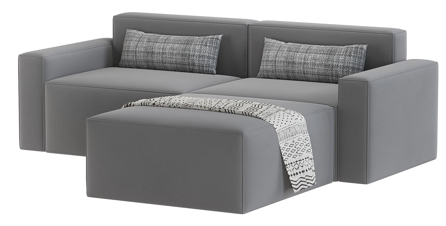 Mix Modular Sectional 3-pc 3D model_2