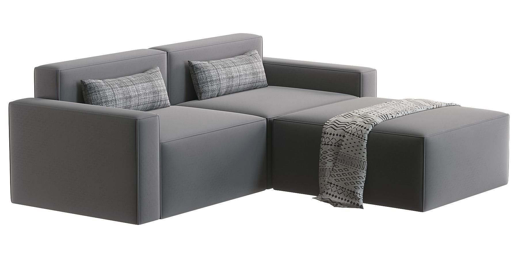 Mix Modular Sectional 3-pc 3D model_5