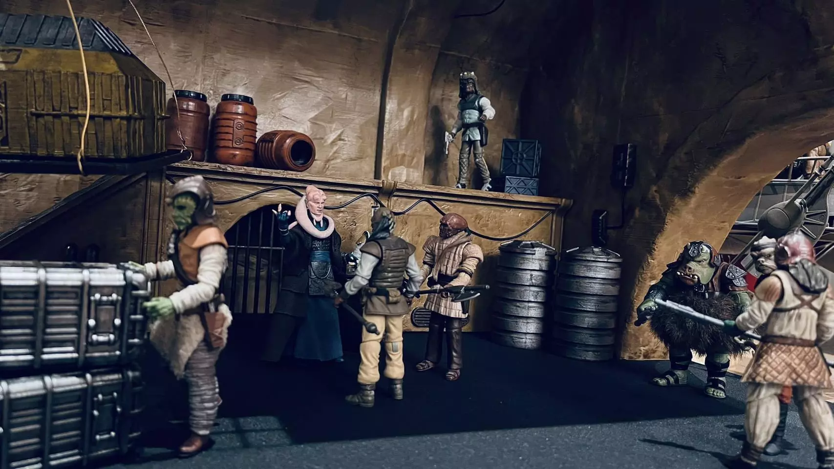 Jabbas Throne Room - Set 10 - Main Hangar 1-6 scale Hottoys 3D print model_47