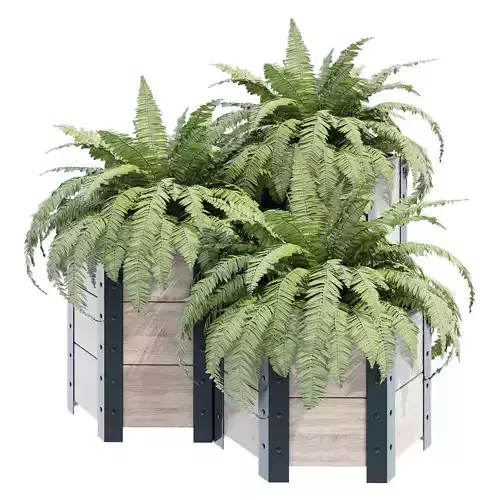 Beaufort three wooden planters