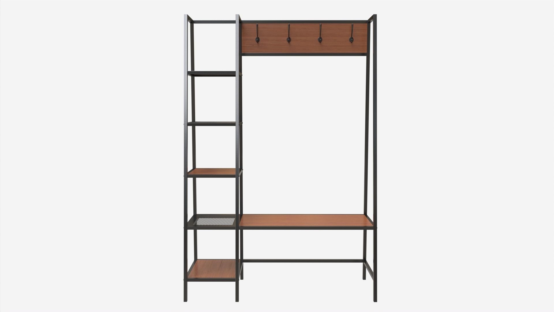 Hallway shelf organizer Walker Edison 3D model_1