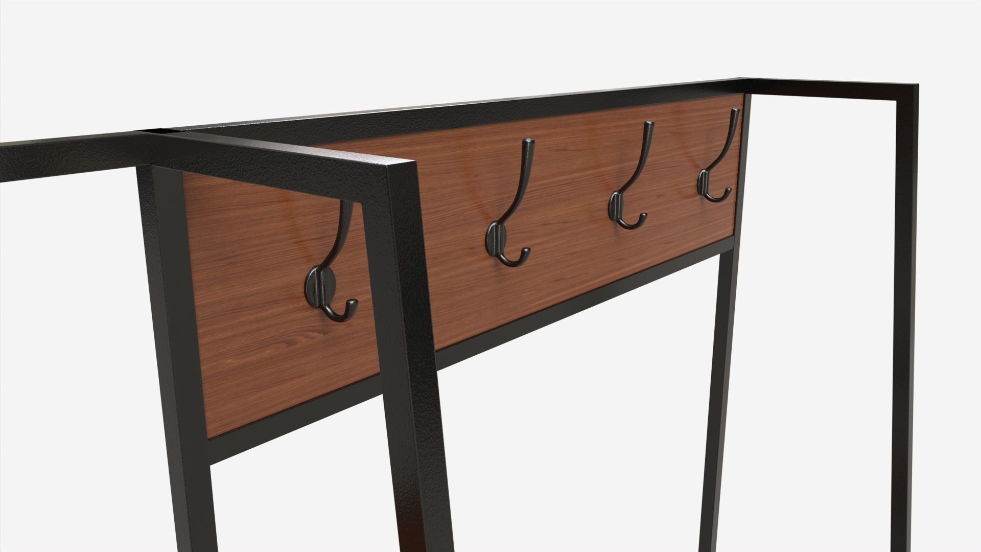 Hallway shelf organizer Walker Edison 3D model_3