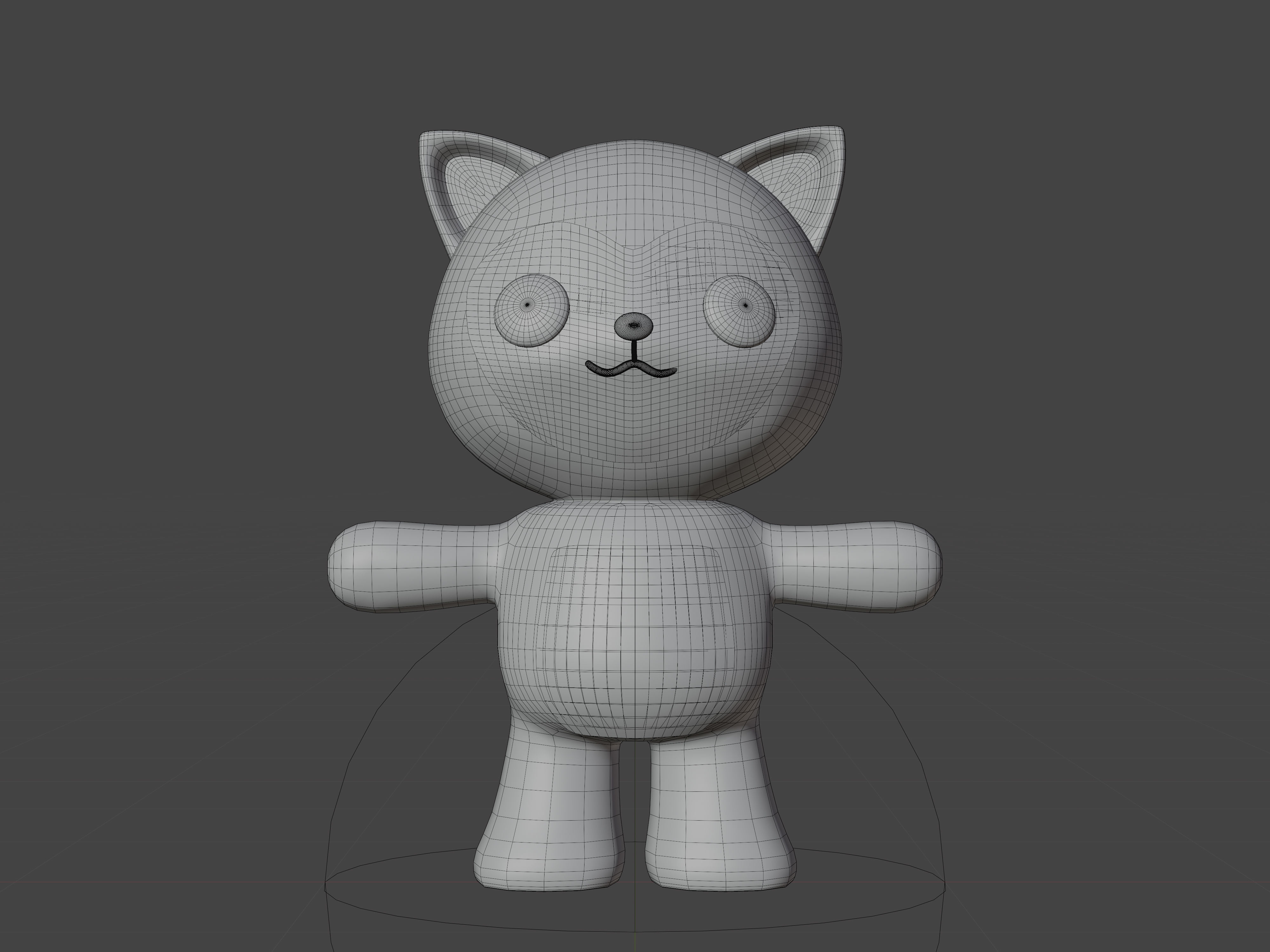 Character Fox kawaii cute 3D model_6