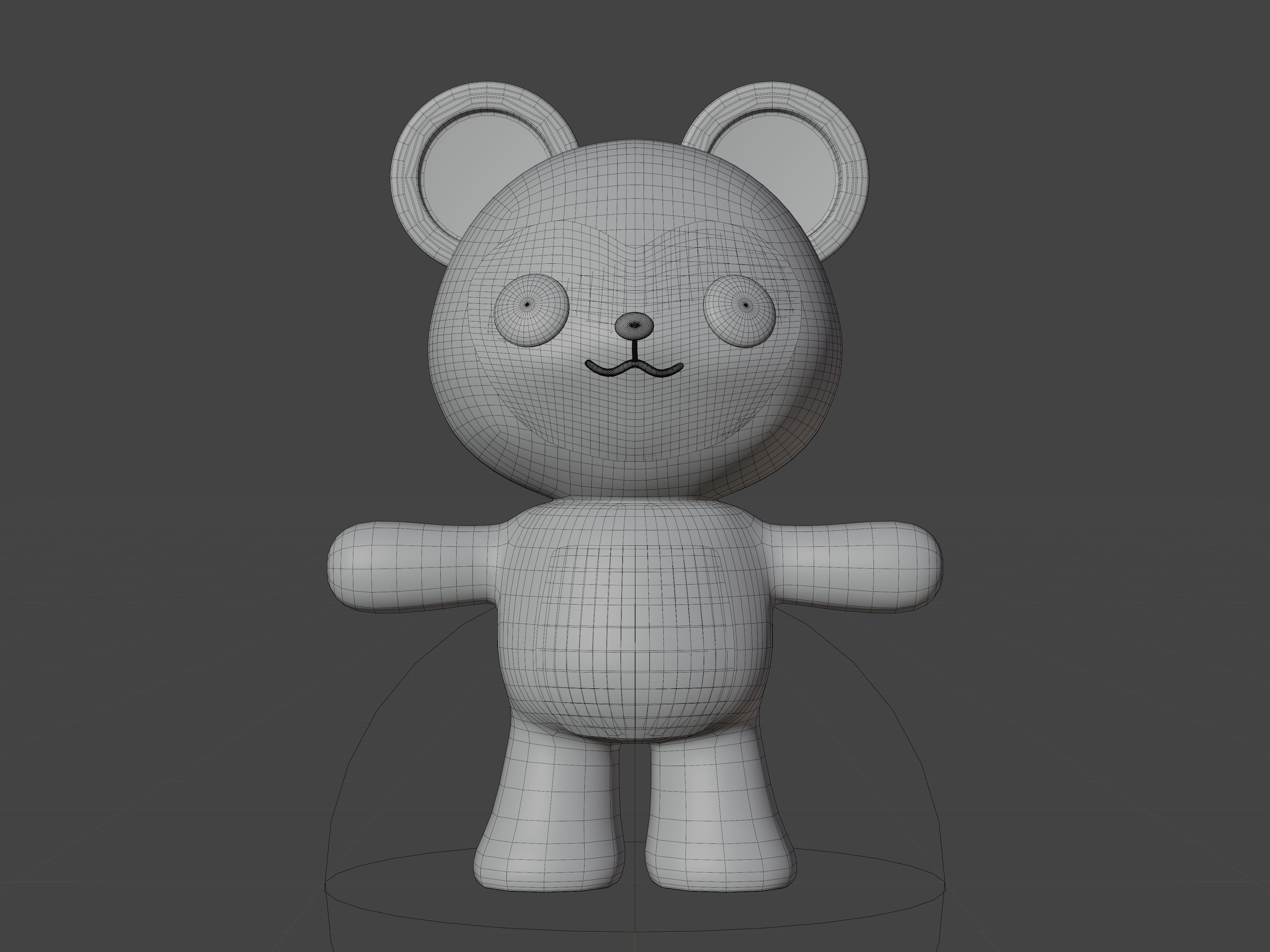 Character Monkey kawaii cute 3D model_6