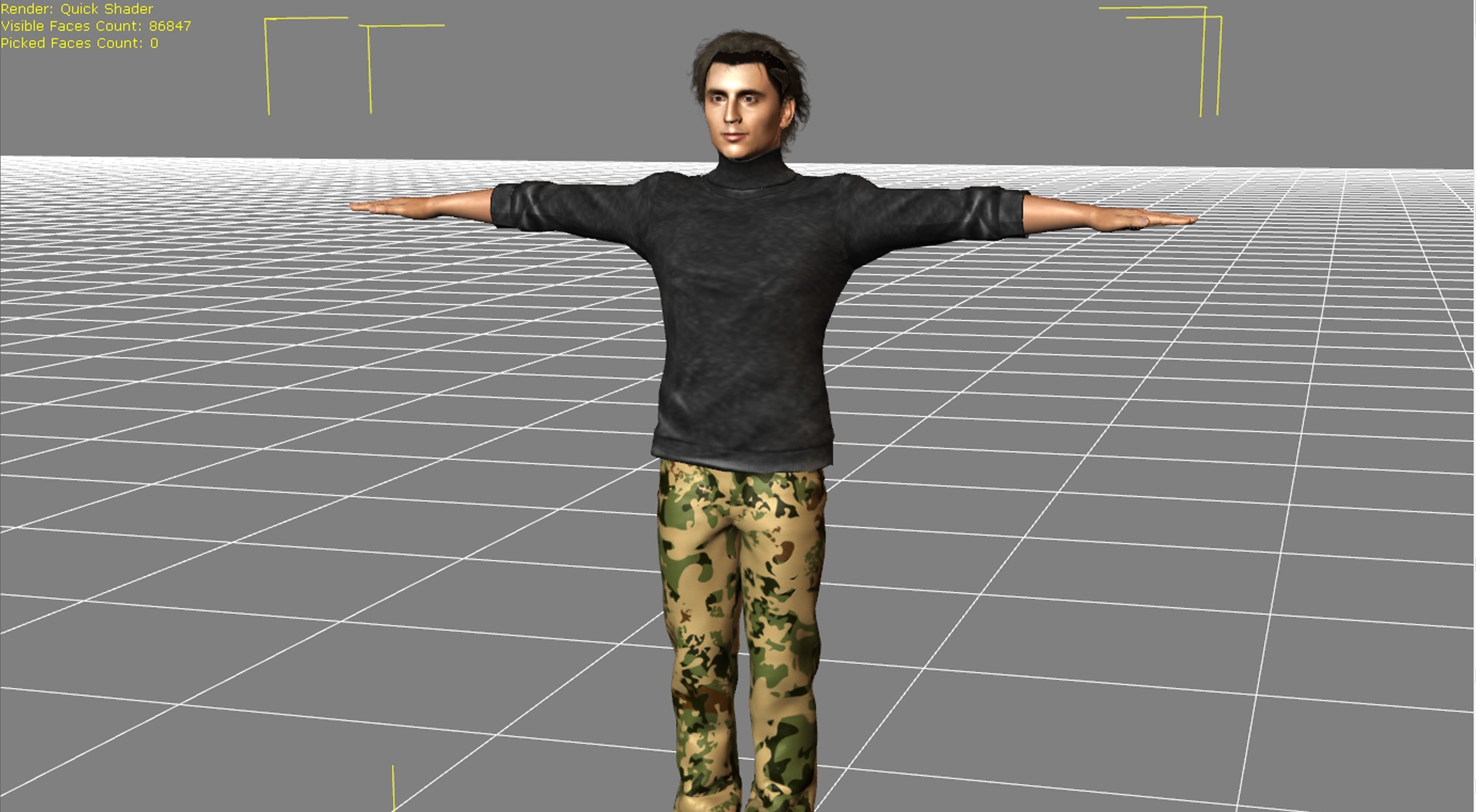 Timothee Chalamet 3D Rigged model ready for animation Low-poly 3D model_17