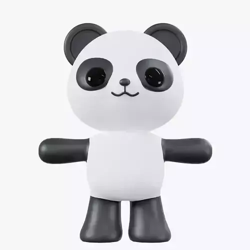 Character Panda kawaii cute 3D model