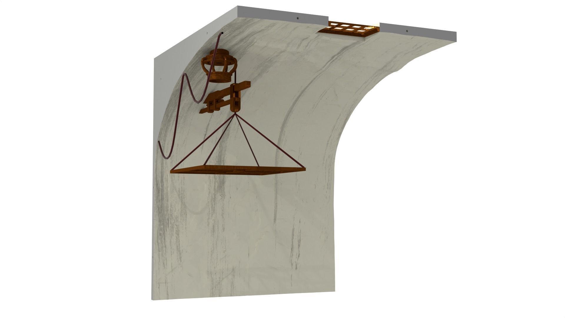 Jabbas Throne Room - Set 10 - Main Hangar 1-18 scale Kenner 3D print model_17